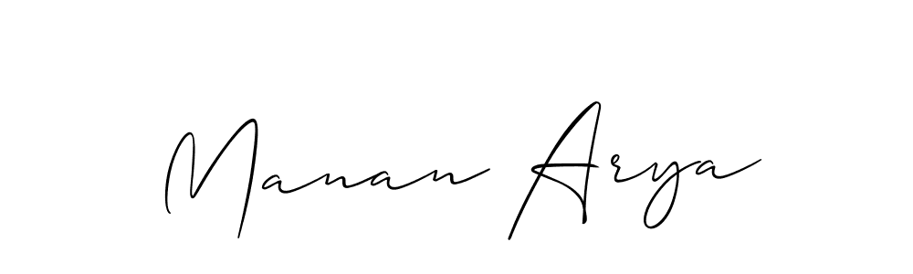 Similarly Allison_Script is the best handwritten signature design. Signature creator online .You can use it as an online autograph creator for name Manan Arya. Manan Arya signature style 2 images and pictures png