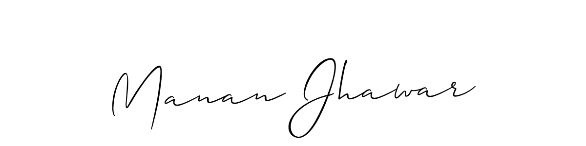 Use a signature maker to create a handwritten signature online. With this signature software, you can design (Allison_Script) your own signature for name Manan Jhawar. Manan Jhawar signature style 2 images and pictures png