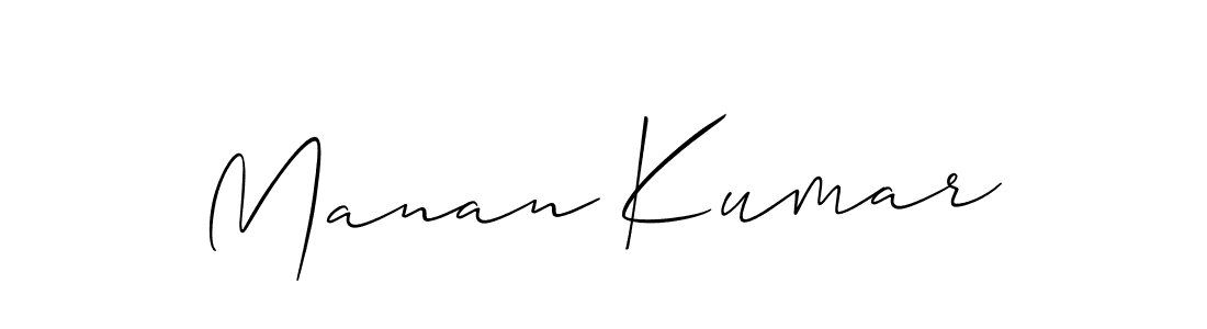 The best way (Allison_Script) to make a short signature is to pick only two or three words in your name. The name Manan Kumar include a total of six letters. For converting this name. Manan Kumar signature style 2 images and pictures png