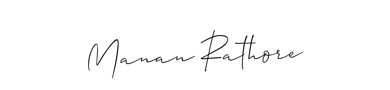 Manan Rathore stylish signature style. Best Handwritten Sign (Allison_Script) for my name. Handwritten Signature Collection Ideas for my name Manan Rathore. Manan Rathore signature style 2 images and pictures png