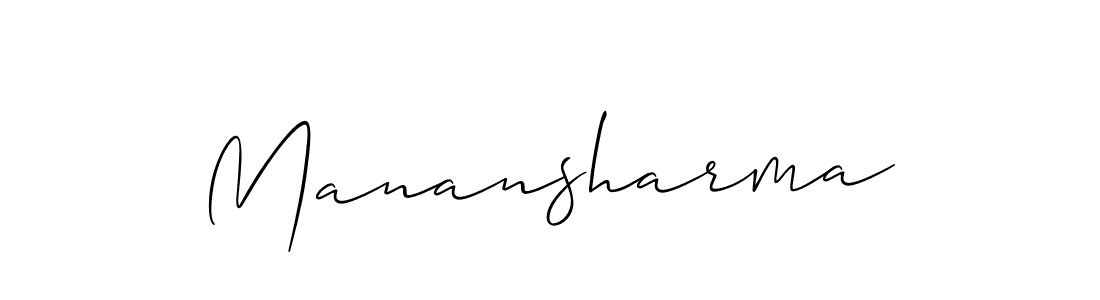 How to Draw Manansharma signature style? Allison_Script is a latest design signature styles for name Manansharma. Manansharma signature style 2 images and pictures png