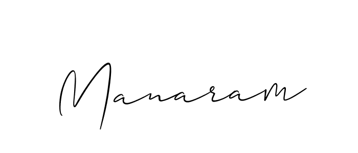 Make a beautiful signature design for name Manaram. With this signature (Allison_Script) style, you can create a handwritten signature for free. Manaram signature style 2 images and pictures png
