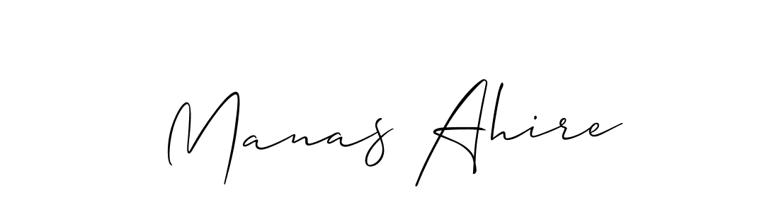 Design your own signature with our free online signature maker. With this signature software, you can create a handwritten (Allison_Script) signature for name Manas Ahire. Manas Ahire signature style 2 images and pictures png