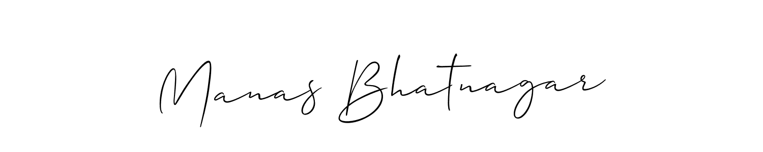 You should practise on your own different ways (Allison_Script) to write your name (Manas Bhatnagar) in signature. don't let someone else do it for you. Manas Bhatnagar signature style 2 images and pictures png