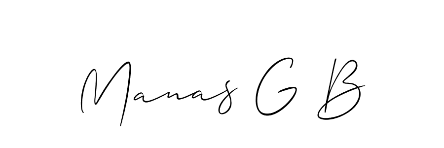 Similarly Allison_Script is the best handwritten signature design. Signature creator online .You can use it as an online autograph creator for name Manas G B. Manas G B signature style 2 images and pictures png