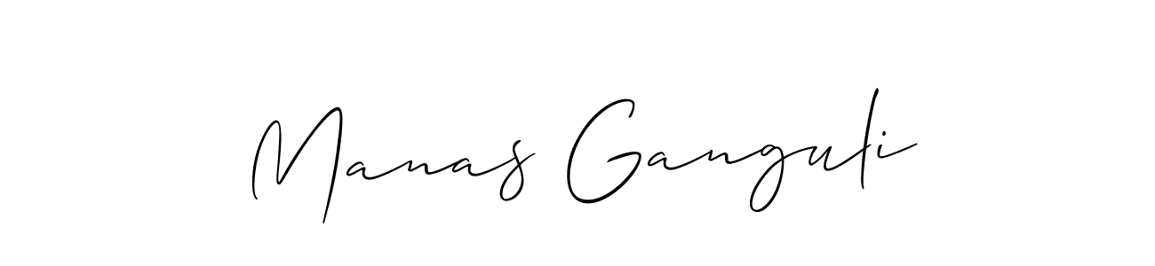 Make a beautiful signature design for name Manas Ganguli. With this signature (Allison_Script) style, you can create a handwritten signature for free. Manas Ganguli signature style 2 images and pictures png
