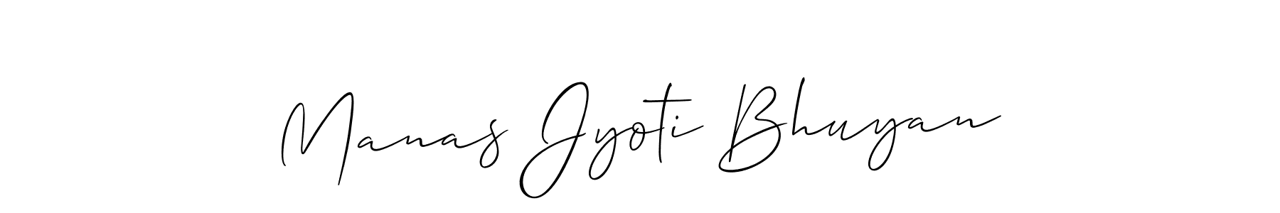 Make a short Manas Jyoti Bhuyan signature style. Manage your documents anywhere anytime using Allison_Script. Create and add eSignatures, submit forms, share and send files easily. Manas Jyoti Bhuyan signature style 2 images and pictures png