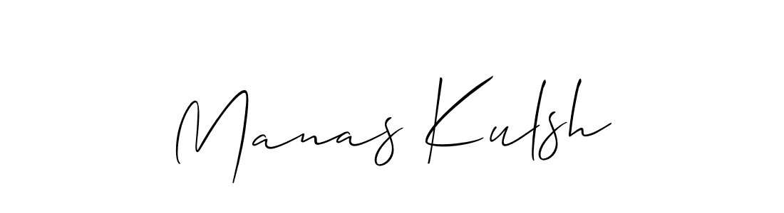 Use a signature maker to create a handwritten signature online. With this signature software, you can design (Allison_Script) your own signature for name Manas Kulsh. Manas Kulsh signature style 2 images and pictures png