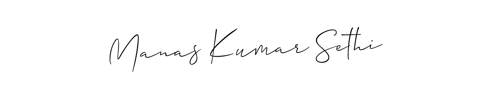 Make a beautiful signature design for name Manas Kumar Sethi. With this signature (Allison_Script) style, you can create a handwritten signature for free. Manas Kumar Sethi signature style 2 images and pictures png