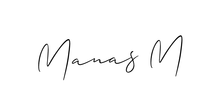 You should practise on your own different ways (Allison_Script) to write your name (Manas M) in signature. don't let someone else do it for you. Manas M signature style 2 images and pictures png