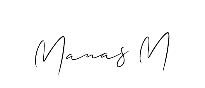 You should practise on your own different ways (Allison_Script) to write your name (Manas M) in signature. don't let someone else do it for you. Manas M signature style 2 images and pictures png