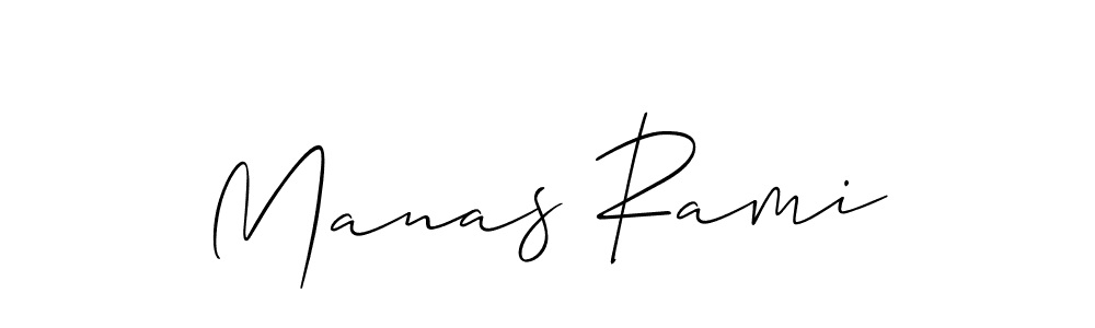 How to make Manas Rami signature? Allison_Script is a professional autograph style. Create handwritten signature for Manas Rami name. Manas Rami signature style 2 images and pictures png