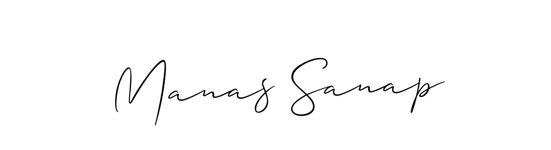 How to make Manas Sanap signature? Allison_Script is a professional autograph style. Create handwritten signature for Manas Sanap name. Manas Sanap signature style 2 images and pictures png