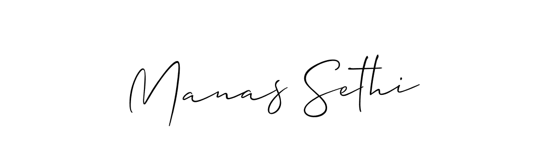 It looks lik you need a new signature style for name Manas Sethi. Design unique handwritten (Allison_Script) signature with our free signature maker in just a few clicks. Manas Sethi signature style 2 images and pictures png