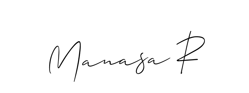 You can use this online signature creator to create a handwritten signature for the name Manasa R. This is the best online autograph maker. Manasa R signature style 2 images and pictures png