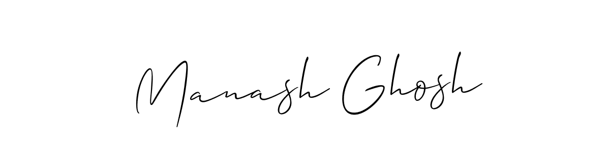 Make a beautiful signature design for name Manash Ghosh. With this signature (Allison_Script) style, you can create a handwritten signature for free. Manash Ghosh signature style 2 images and pictures png