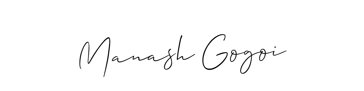 Manash Gogoi stylish signature style. Best Handwritten Sign (Allison_Script) for my name. Handwritten Signature Collection Ideas for my name Manash Gogoi. Manash Gogoi signature style 2 images and pictures png