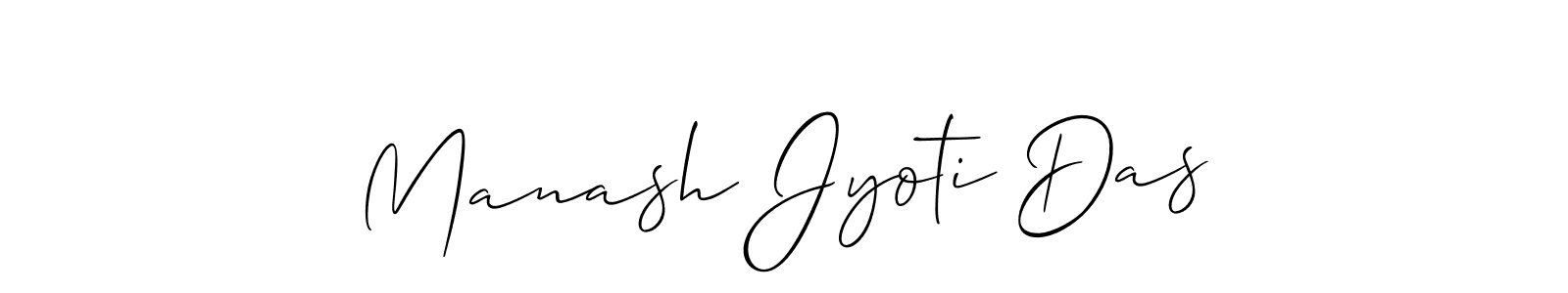 Use a signature maker to create a handwritten signature online. With this signature software, you can design (Allison_Script) your own signature for name Manash Jyoti Das. Manash Jyoti Das signature style 2 images and pictures png