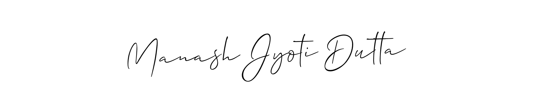 Use a signature maker to create a handwritten signature online. With this signature software, you can design (Allison_Script) your own signature for name Manash Jyoti Dutta. Manash Jyoti Dutta signature style 2 images and pictures png