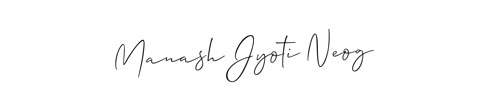 Also we have Manash Jyoti Neog name is the best signature style. Create professional handwritten signature collection using Allison_Script autograph style. Manash Jyoti Neog signature style 2 images and pictures png