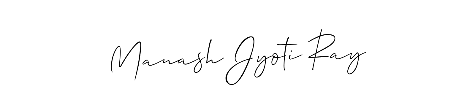 Use a signature maker to create a handwritten signature online. With this signature software, you can design (Allison_Script) your own signature for name Manash Jyoti Ray. Manash Jyoti Ray signature style 2 images and pictures png