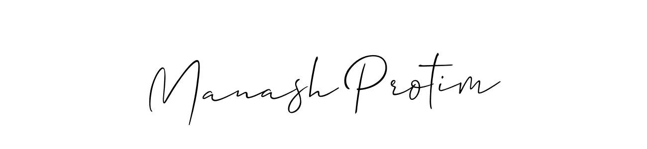 It looks lik you need a new signature style for name Manash Protim. Design unique handwritten (Allison_Script) signature with our free signature maker in just a few clicks. Manash Protim signature style 2 images and pictures png
