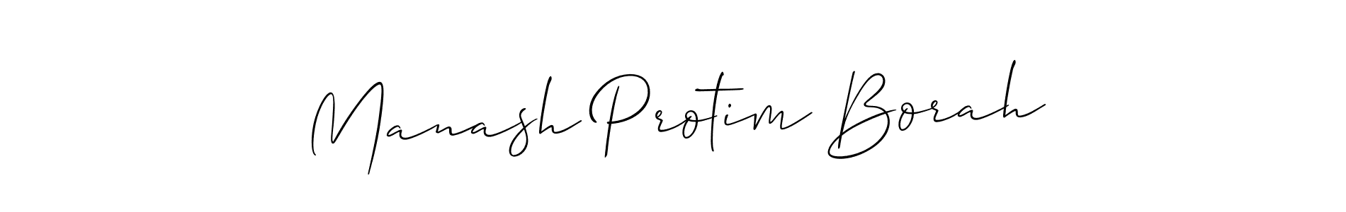 It looks lik you need a new signature style for name Manash Protim Borah. Design unique handwritten (Allison_Script) signature with our free signature maker in just a few clicks. Manash Protim Borah signature style 2 images and pictures png