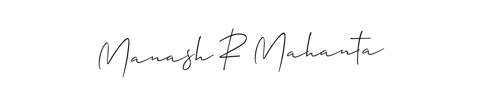 You should practise on your own different ways (Allison_Script) to write your name (Manash R Mahanta) in signature. don't let someone else do it for you. Manash R Mahanta signature style 2 images and pictures png