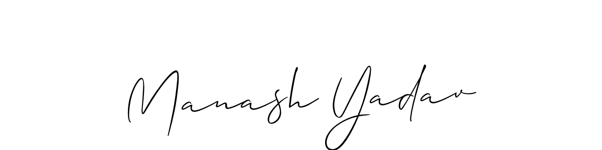 Allison_Script is a professional signature style that is perfect for those who want to add a touch of class to their signature. It is also a great choice for those who want to make their signature more unique. Get Manash Yadav name to fancy signature for free. Manash Yadav signature style 2 images and pictures png