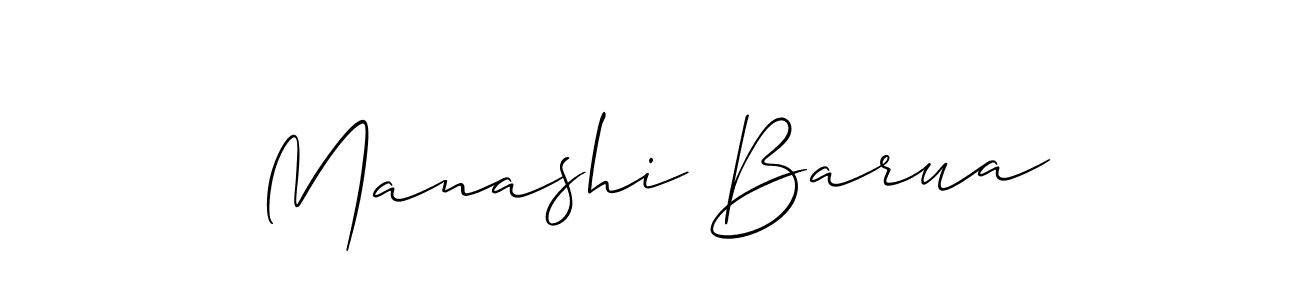 How to make Manashi Barua signature? Allison_Script is a professional autograph style. Create handwritten signature for Manashi Barua name. Manashi Barua signature style 2 images and pictures png