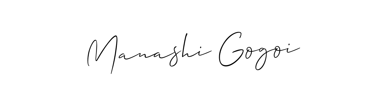 if you are searching for the best signature style for your name Manashi Gogoi. so please give up your signature search. here we have designed multiple signature styles  using Allison_Script. Manashi Gogoi signature style 2 images and pictures png