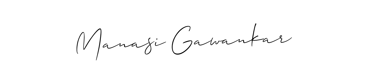 Create a beautiful signature design for name Manasi Gawankar. With this signature (Allison_Script) fonts, you can make a handwritten signature for free. Manasi Gawankar signature style 2 images and pictures png