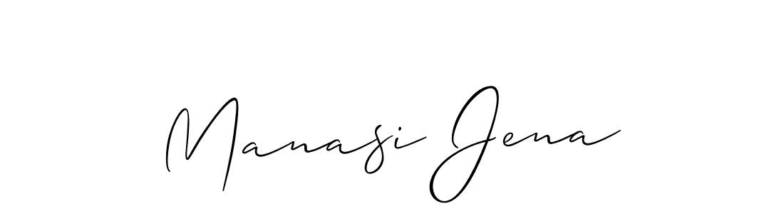 Make a beautiful signature design for name Manasi Jena. With this signature (Allison_Script) style, you can create a handwritten signature for free. Manasi Jena signature style 2 images and pictures png