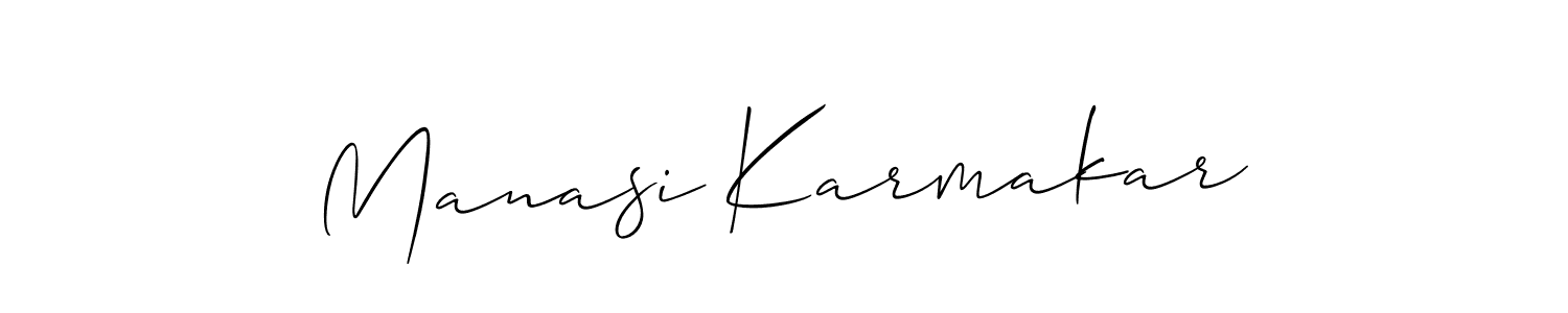 How to Draw Manasi Karmakar signature style? Allison_Script is a latest design signature styles for name Manasi Karmakar. Manasi Karmakar signature style 2 images and pictures png