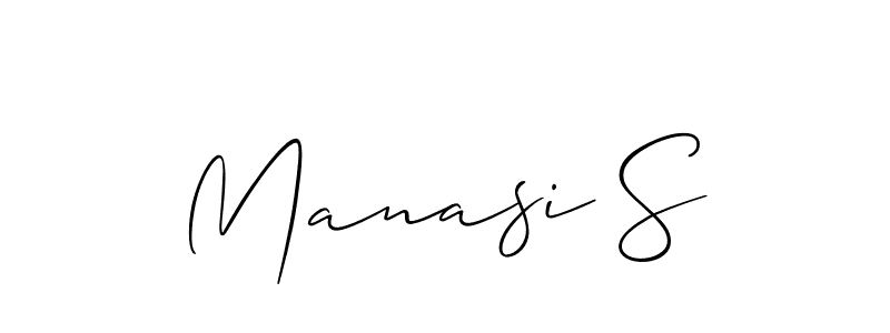 if you are searching for the best signature style for your name Manasi S. so please give up your signature search. here we have designed multiple signature styles  using Allison_Script. Manasi S signature style 2 images and pictures png