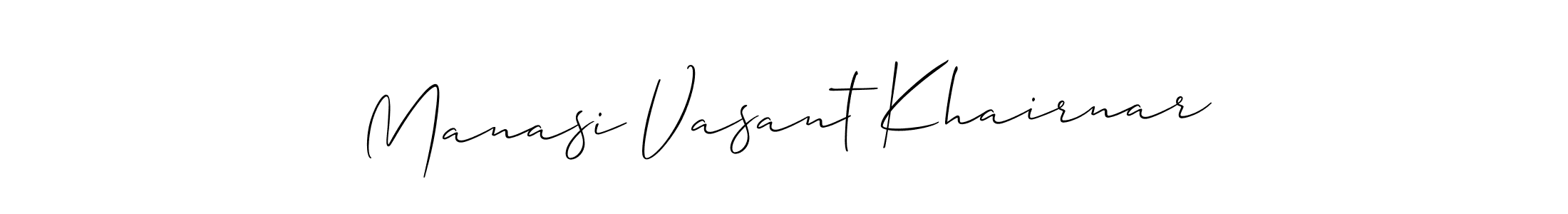Design your own signature with our free online signature maker. With this signature software, you can create a handwritten (Allison_Script) signature for name Manasi Vasant Khairnar. Manasi Vasant Khairnar signature style 2 images and pictures png