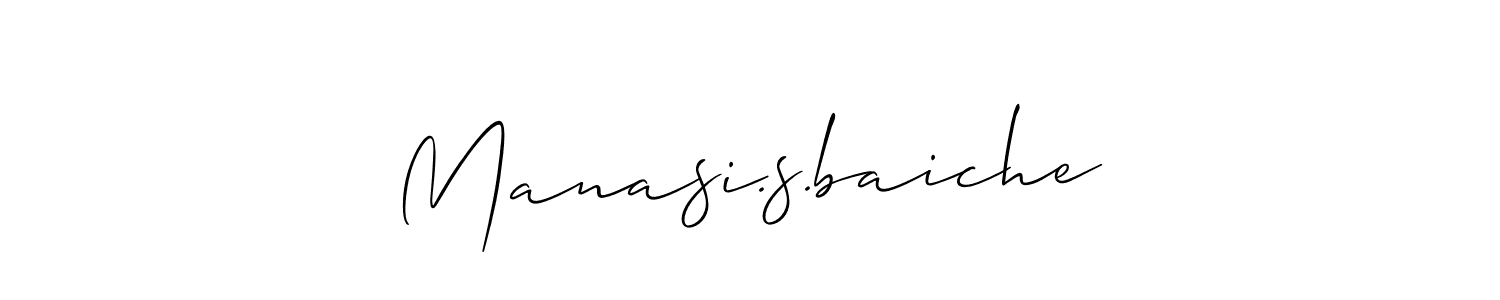 Also You can easily find your signature by using the search form. We will create Manasi.s.baiche name handwritten signature images for you free of cost using Allison_Script sign style. Manasi.s.baiche signature style 2 images and pictures png
