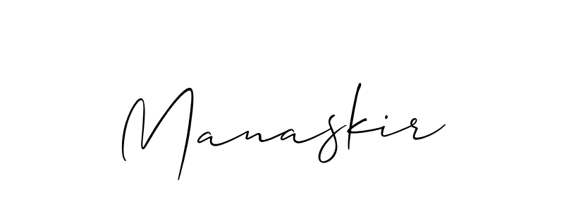 How to Draw Manaskir signature style? Allison_Script is a latest design signature styles for name Manaskir. Manaskir signature style 2 images and pictures png