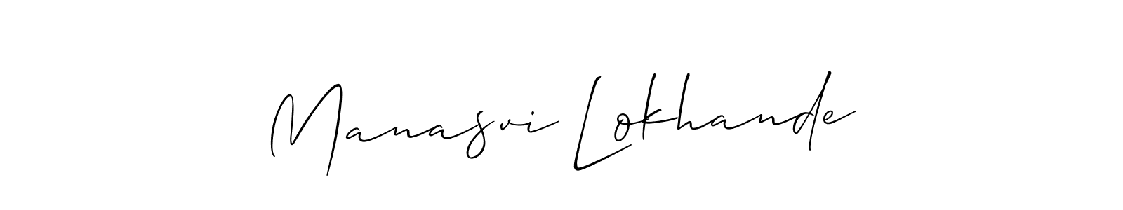 You can use this online signature creator to create a handwritten signature for the name Manasvi Lokhande. This is the best online autograph maker. Manasvi Lokhande signature style 2 images and pictures png