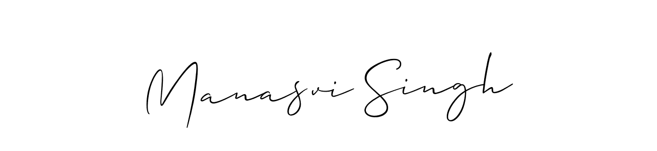 Use a signature maker to create a handwritten signature online. With this signature software, you can design (Allison_Script) your own signature for name Manasvi Singh. Manasvi Singh signature style 2 images and pictures png