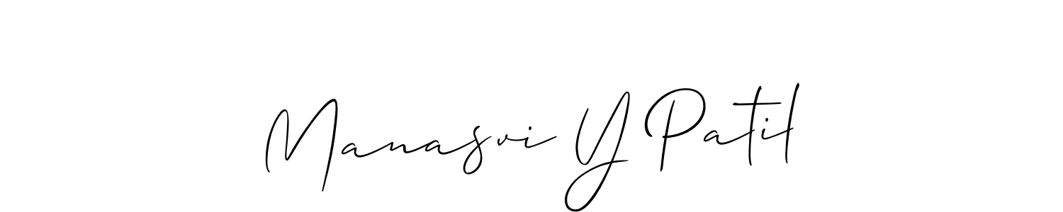 Manasvi Y Patil stylish signature style. Best Handwritten Sign (Allison_Script) for my name. Handwritten Signature Collection Ideas for my name Manasvi Y Patil. Manasvi Y Patil signature style 2 images and pictures png