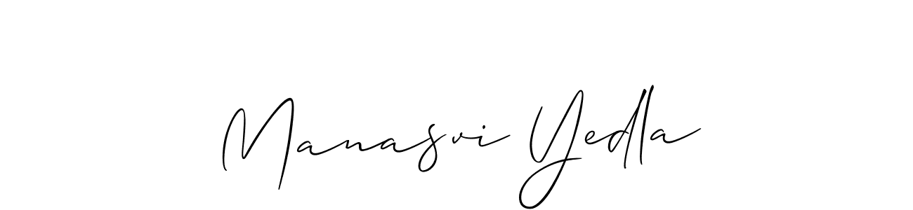 Make a beautiful signature design for name Manasvi Yedla. Use this online signature maker to create a handwritten signature for free. Manasvi Yedla signature style 2 images and pictures png