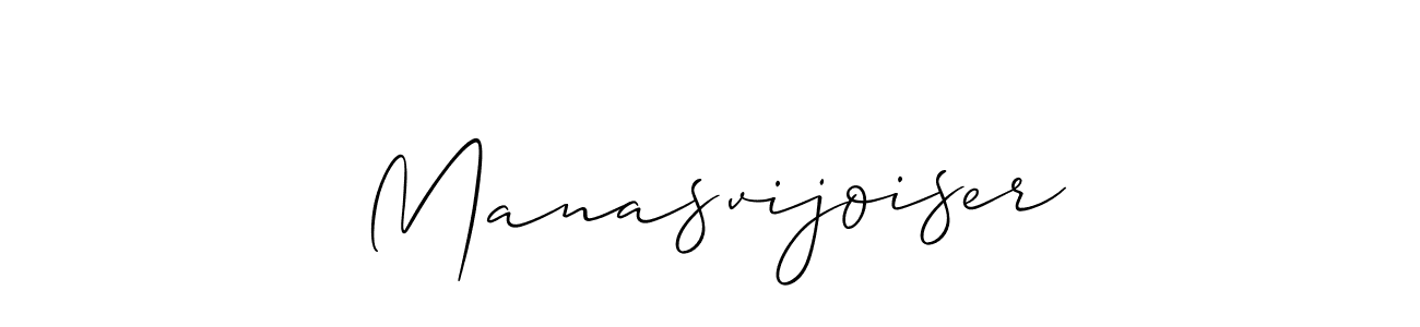 How to make Manasvijoiser name signature. Use Allison_Script style for creating short signs online. This is the latest handwritten sign. Manasvijoiser signature style 2 images and pictures png