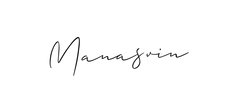 Make a beautiful signature design for name Manasvin. With this signature (Allison_Script) style, you can create a handwritten signature for free. Manasvin signature style 2 images and pictures png