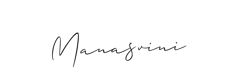 Design your own signature with our free online signature maker. With this signature software, you can create a handwritten (Allison_Script) signature for name Manasvini. Manasvini signature style 2 images and pictures png