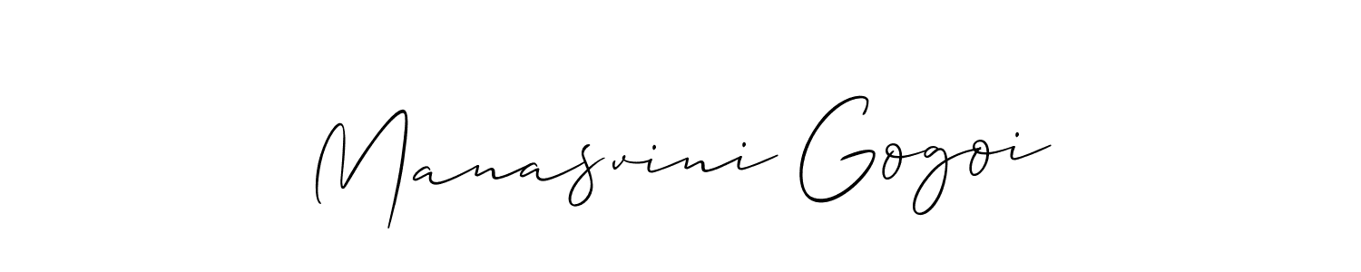 Also we have Manasvini Gogoi name is the best signature style. Create professional handwritten signature collection using Allison_Script autograph style. Manasvini Gogoi signature style 2 images and pictures png