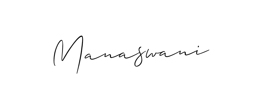 How to make Manaswani signature? Allison_Script is a professional autograph style. Create handwritten signature for Manaswani name. Manaswani signature style 2 images and pictures png