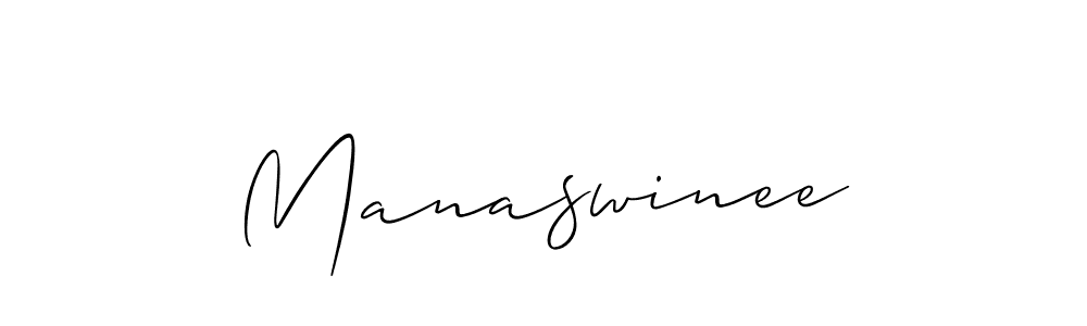 Design your own signature with our free online signature maker. With this signature software, you can create a handwritten (Allison_Script) signature for name Manaswinee. Manaswinee signature style 2 images and pictures png