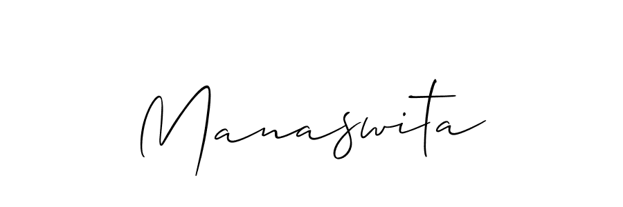 Design your own signature with our free online signature maker. With this signature software, you can create a handwritten (Allison_Script) signature for name Manaswita. Manaswita signature style 2 images and pictures png