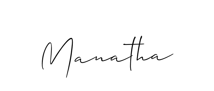 Make a beautiful signature design for name Manatha. With this signature (Allison_Script) style, you can create a handwritten signature for free. Manatha signature style 2 images and pictures png